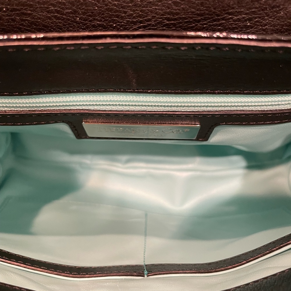 Tiffany & Co. Black Patent Color Handbag With Tiffany Blue Interior - Picture 5 of 12